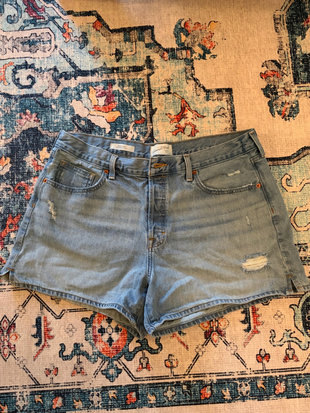 Universal Thread Light Blue Distressed Denim Shorts